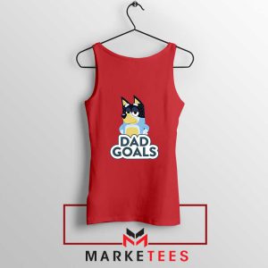 Disney Bluey Bandit Dad Goals Red Tank Top