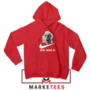 Just Woo It Ric Flair Print Red Hoodie