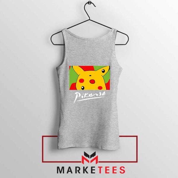 Pikasso Pokemon Parody Grey Tank Top