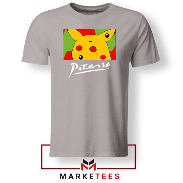 Pokemon Pikasso Funny Grey Tee Shirt