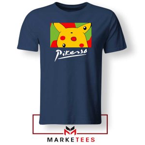 Pokemon Pikasso Funny Navy Tee Shirt