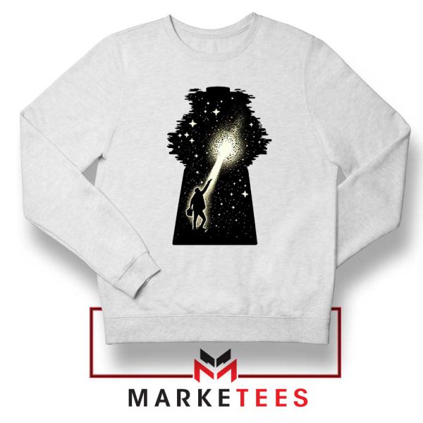 Astronomy Flashlights Space White Sweatshirt