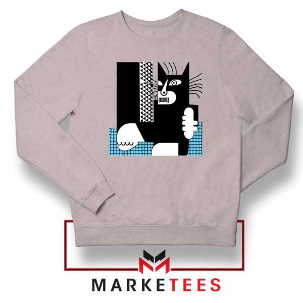 Big Cat Monster Attack Grey Sweatshirt