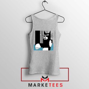 Big Cat Monster Attack Grey Tank Top