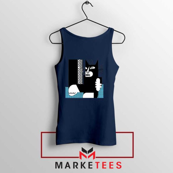 Big Cat Monster Attack Navy Tank Top