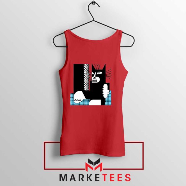 Big Cat Monster Attack Red Tank Top