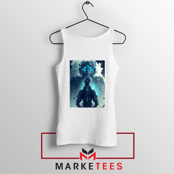 Cyberpunk The World of Deity White Tank Top