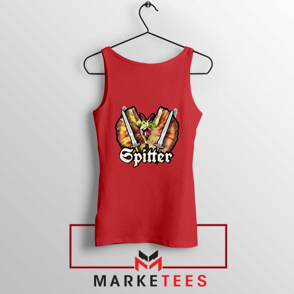 Dinosaurs Spitter Funny Red Tank Top