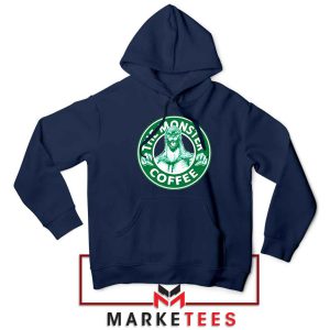 Godzilla The Monster Coffee Meme Navy Hoodie