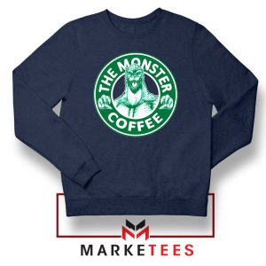 Godzilla The Monster Coffee Meme Navy Sweatshirt