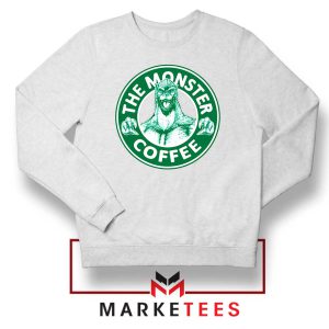 Godzilla The Monster Coffee Meme White Sweatshirt