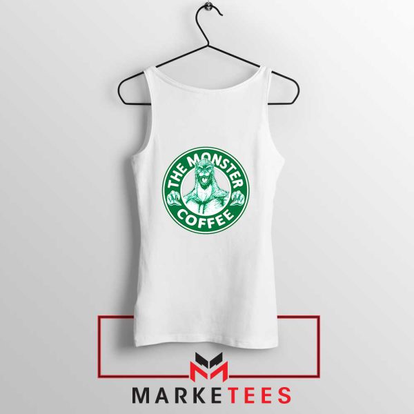 Godzilla The Monster Coffee Meme White Tank Tops