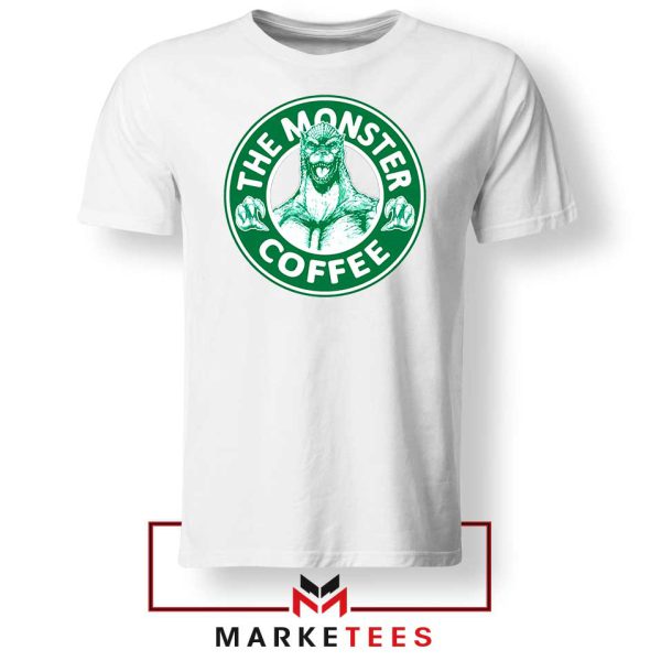 Godzilla The Monster Coffee Meme White Tshirt