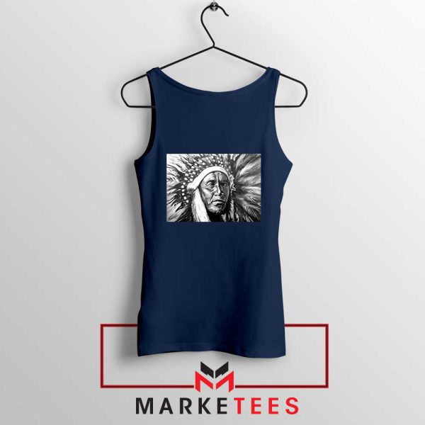 Great Feather Master American Chief Navy Tank Top
