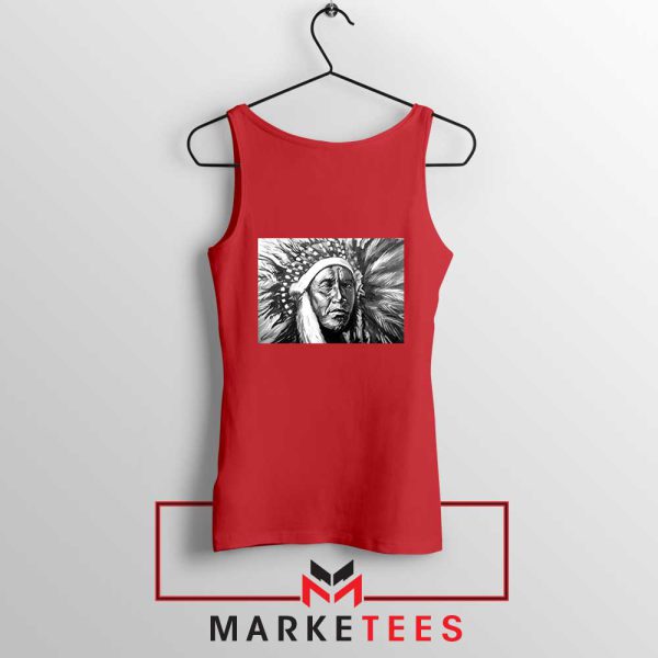 Great Feather Master American Chief Red Tank Top