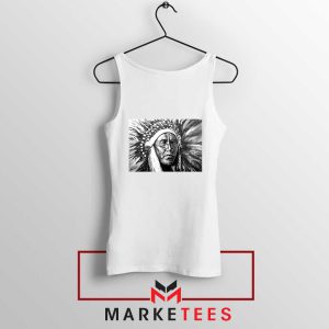 Great Feather Master American Chief White Tank Top