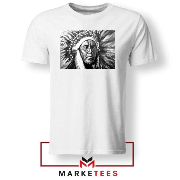 Great Feather Master American Chief White Tshirt