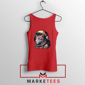 Jaguar Big Cat Spaceflight Red Tank Top