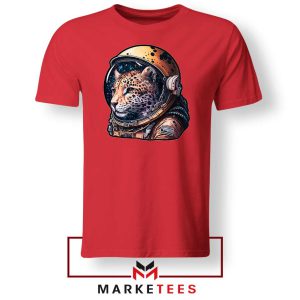 Jaguar Big Cat Spaceflight Red Tshirt