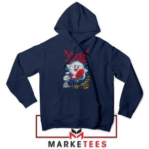 Kirby Cute Monster Game Navy Hoodie