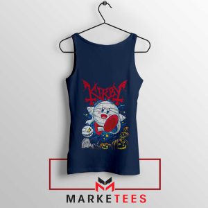 Kirby Cute Monster Game Navy Tank Top