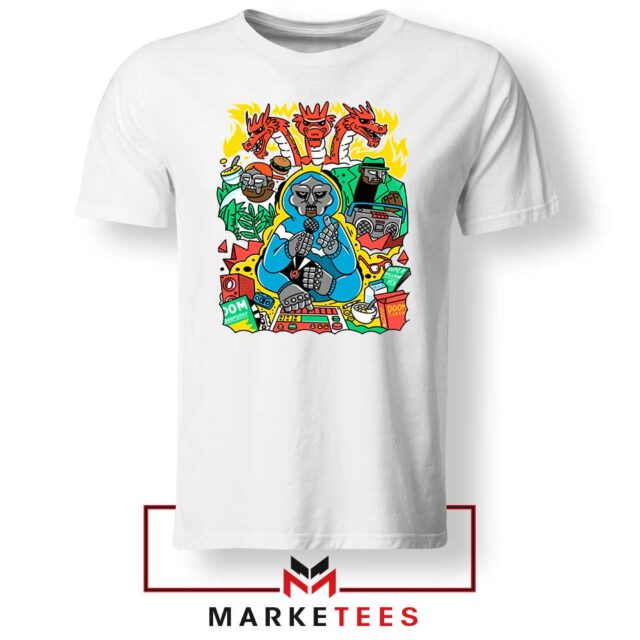 MF Doom Rapper Mask Cartoon Character Graphic Tee