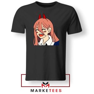 Makima Manga Power Smiling Balck Tshirt