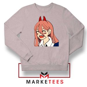 Makima Manga Power Smiling Grey Sweatshirt