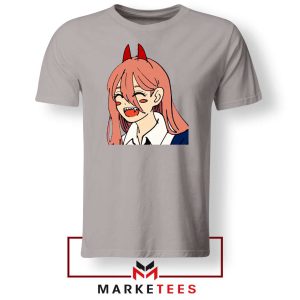 Makima Manga Power Smiling Grey Tshirt