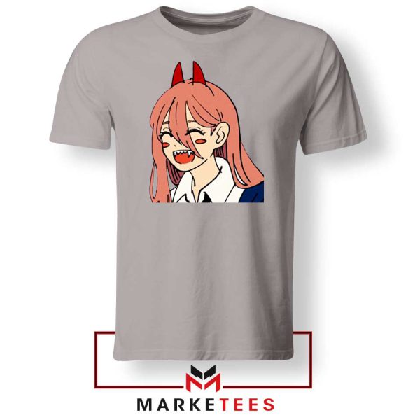 Makima Manga Power Smiling Grey Tshirt