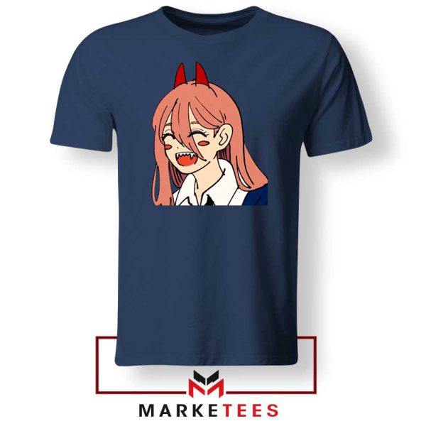 Makima Manga Power Smiling Navy Tshirt