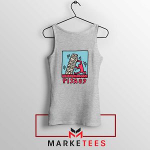 Pisa 89 Keith Haring Art Grey Tank Top