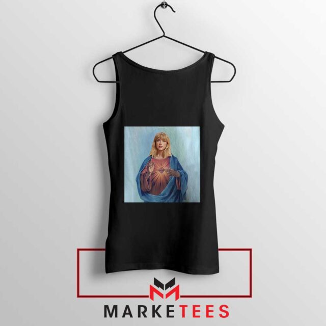 Saint Jesus Taylor Swift Paint Tank Top Uncovered