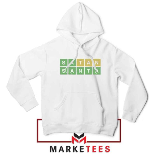 Satan Santa Xmas Wordle Funny Hoodie Elite
