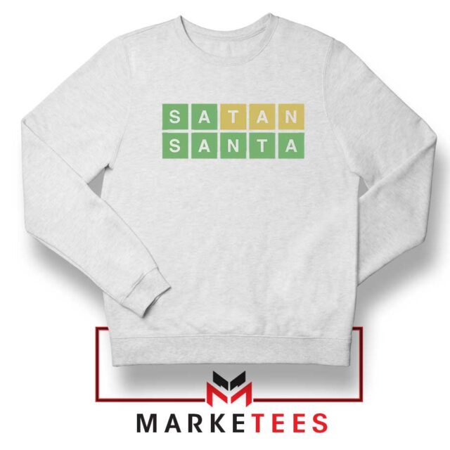 Satan Santa Xmas Wordle Funny Sweatshirt Insider