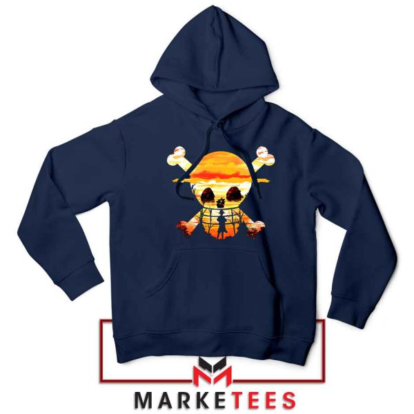 Straw Hat Pirates Anime Navy Hoddie