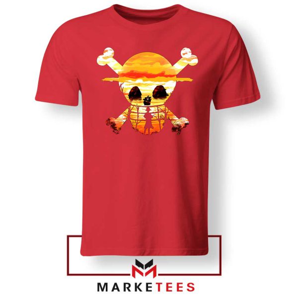 Straw Hat Pirates Anime Red Tshirt