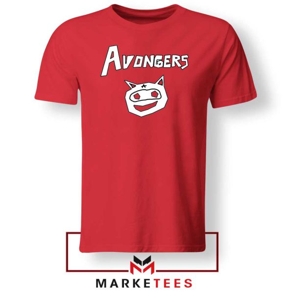 The Avongers Superhero Members Red Tshirt