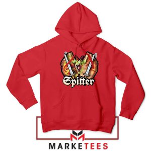 Thee Dinosaurs Spitter Funny Red Hoodie