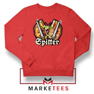 Thee Dinosaurs Spitter Funny Red Sweatshirt