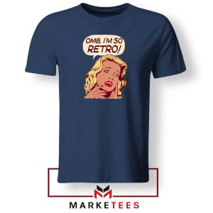 Vintage OMG Nostalgic Style Navy Tshirt