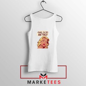 Vintage OMG Nostalgic Style White Tank Tops