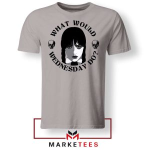 Wednesday Addams Questions Meme Grey Tshirt