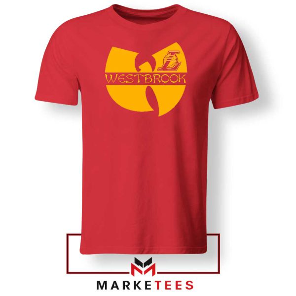 Westbrook Lakers Logo Wu Tang Red Tshirt