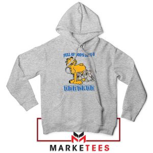 Lazy Days with Garfield Quotes Grey Hoodie