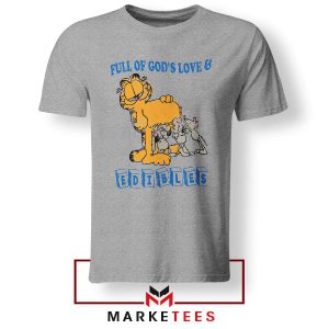 Lazy Days with Garfield Quotes Grey Tshirt