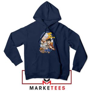 Luffy's Evolutionary Journey One Piece Navy Hoodie