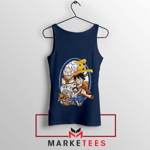 Luffy's Evolutionary Journey One Piece Navy Tank Top