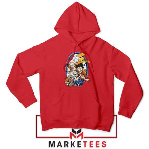 Luffy's Evolutionary Journey One Piece Red Hoodie