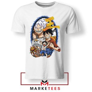 Luffy's Evolutionary Journey One Piece White Thisrt